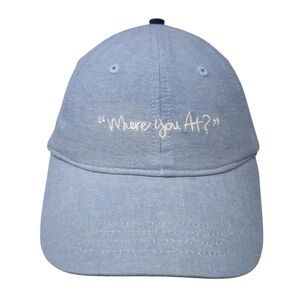 Where You At Slideback Hat Blue OS Adjustable Embroidered 6 Panel Boostmobile